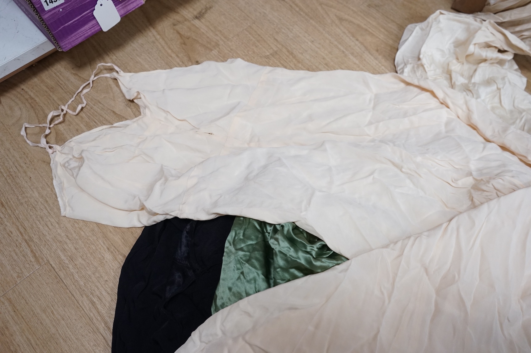 A collection of 1920's-30's petticoats